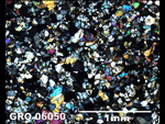 Thin Section Photograph of Sample GRO 06050 in Cross-Polarized Light