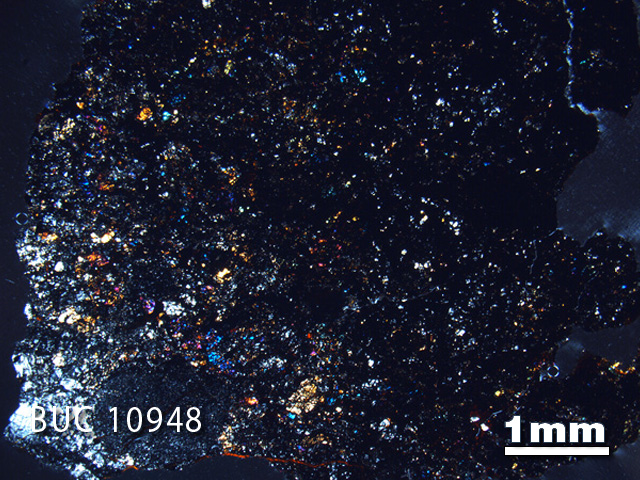 Thin Section Photograph of Sample BUC 10948 in Cross-Polarized Light