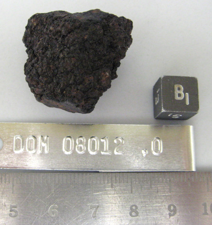 DOM 08012 Meteorite Sample Photograph Showing Bottom View