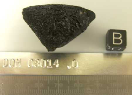 DOM 08014 Meteorite Sample Photograph Showing Bottom View