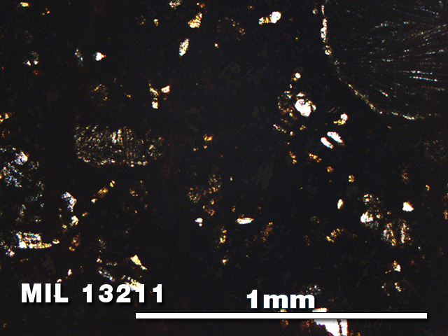 Thin Section Photo of Sample MIL 13211 in Plane-Polarized Light with 5X Magnification