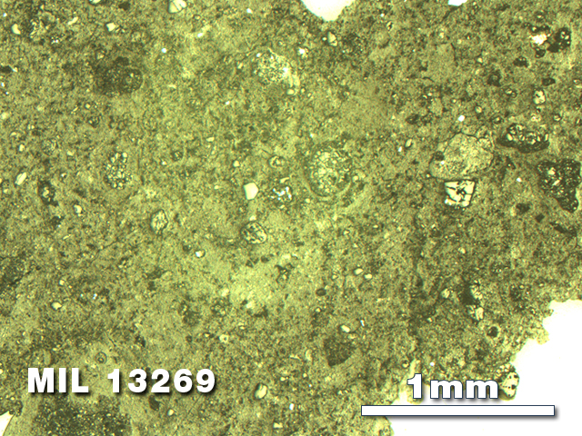 Thin Section Photo of Sample MIL 13269 in Reflected Light with 2.5X Magnification