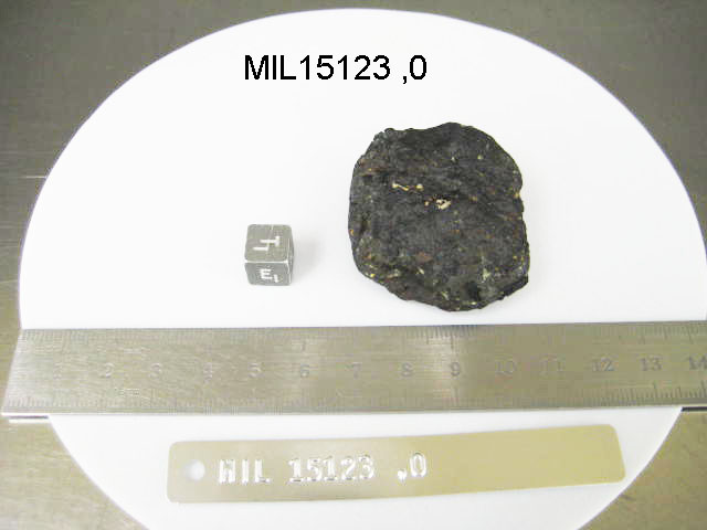 Lab Photo of Sample MIL 15123 Displaying Top East Orientation