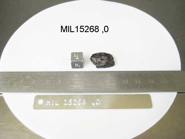 Lab Photo of Sample MIL 15268 Displaying Top North Orientation