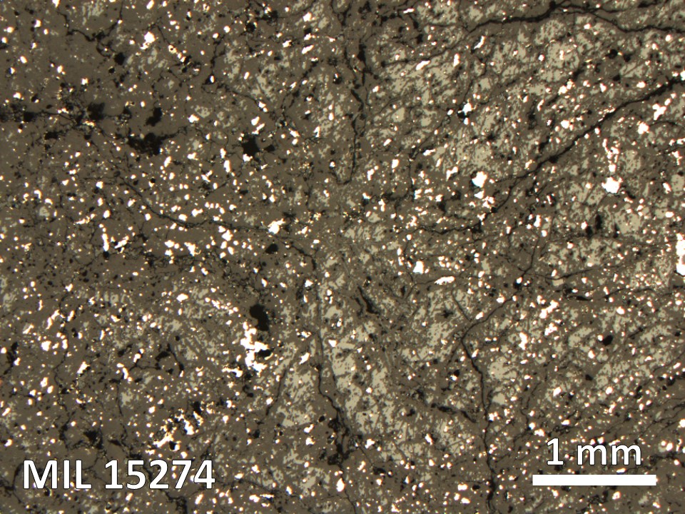 Thin Section Photo of Sample MIL 15274 in Reflected Light with 2.5X Magnification