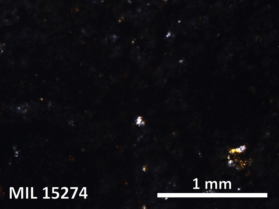 Thin Section Photo of Sample MIL 15274 in Plane-Polarized Light with 5X Magnification