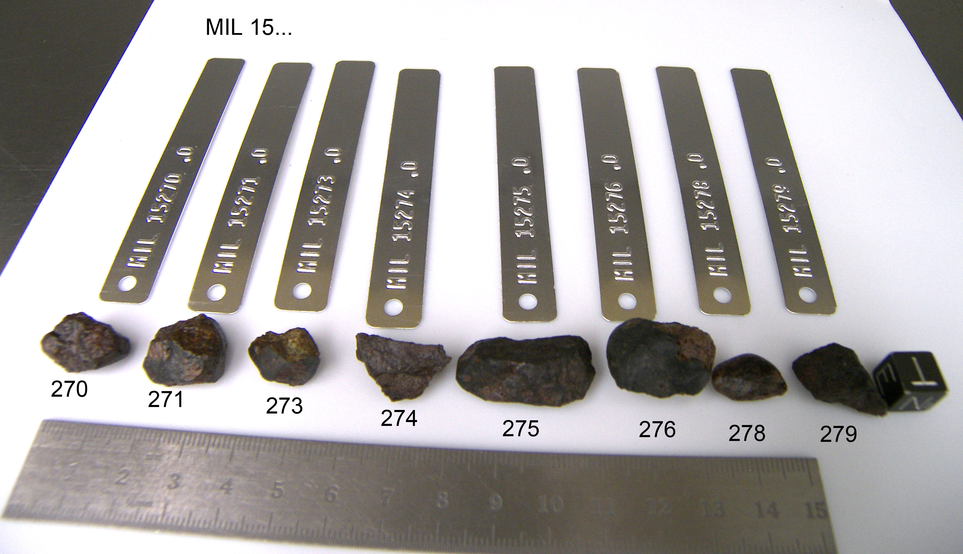 Lab Group  Photo of Sample MIL 15274 Displaying North Orientation