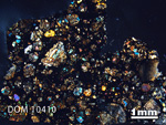 Thin Section Photograph of Sample DOM 10410 in Cross-Polarized Light