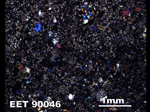 Thin Section Photo of Sample EET 90046 in Cross-Polarized Light