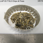 Lab Photo of Sample LAP 03719 Showing Chips and Fines View