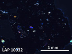Thin Section Photo of Sample LAP 10032 in Cross-Polarized Light with  Magnification