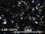 Thin Section Photo of Sample LAR 12279 in Cross-Polarized Light with 5X Magnification