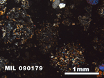 Thin Section Photo of Sample MIL 090179 at 2.5X Magnification in Cross-Polarized Light