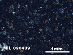 Thin Section Photo of Sample MIL 090439 at 2.5X Magnification in Cross-Polarized Light