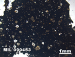 Thin Section Photo of Sample MIL 090453 in Plane-Polarized Light with 1.25X Magnification