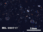 Thin Section Photo of Sample MIL 090717 at 2.5X Magnification in Cross-Polarized Light