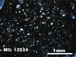 Thin Section Photo of Sample MIL 13226 in Cross-Polarized Light with 2.5X Magnification