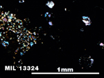 Thin Section Photo of Sample MIL 13324 in Cross-Polarized Light with 5X Magnification