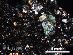 Thin Section Photo of Sample MIL 15380 in Cross-Polarized Light with 2.5X Magnification
