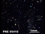 Thin Section Photo of Sample PRE 95410 in Cross-Polarized Light