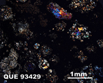 Thin Section Photo of Sample QUE 93429 in Cross-Polarized Light