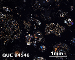 Thin Section Photo of Sample QUE 94546 in Cross-Polarized Light