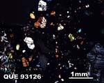 Thin Section Photograph of Sample QUE 93126 in Cross-Polarized Light