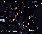 Thin Section Photograph of Sample QUE 93586 in Cross-Polarized Light