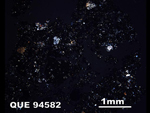Thin Section Photo of Sample QUE 94582 in Cross-Polarized Light