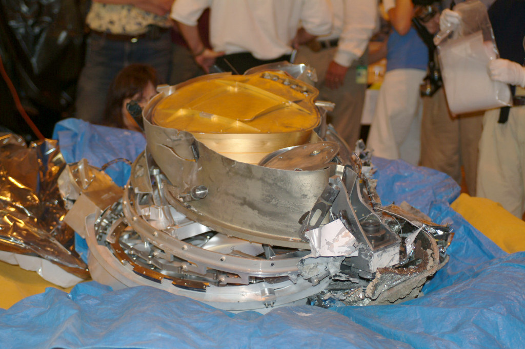 Photo of the science canister after retrieval from the field
