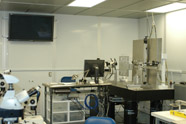 Photo of the Stardust Curation class 100 cleanroom at Johnson Space Center